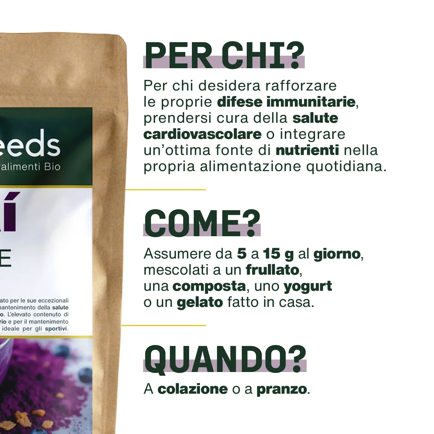 Açaí in polvere Bio 100G - Image 4