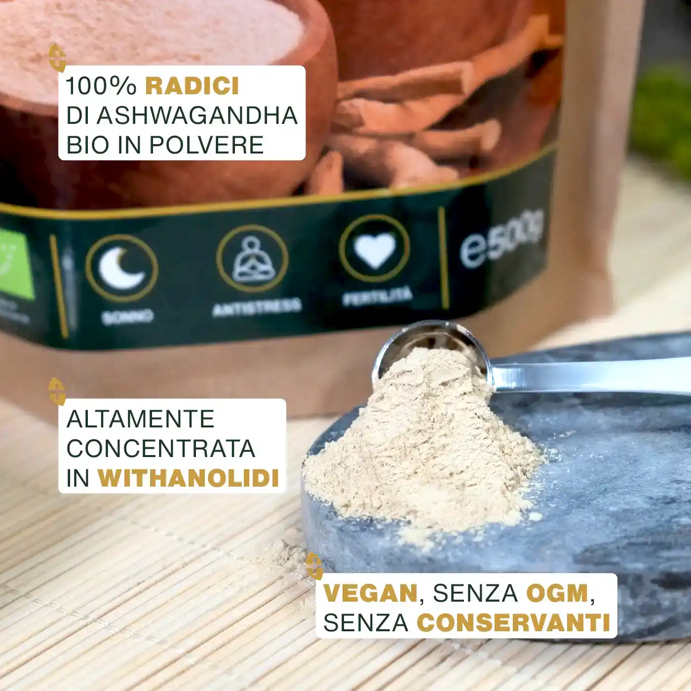 Ashwagandha in Polvere Bio 500G - Image 3