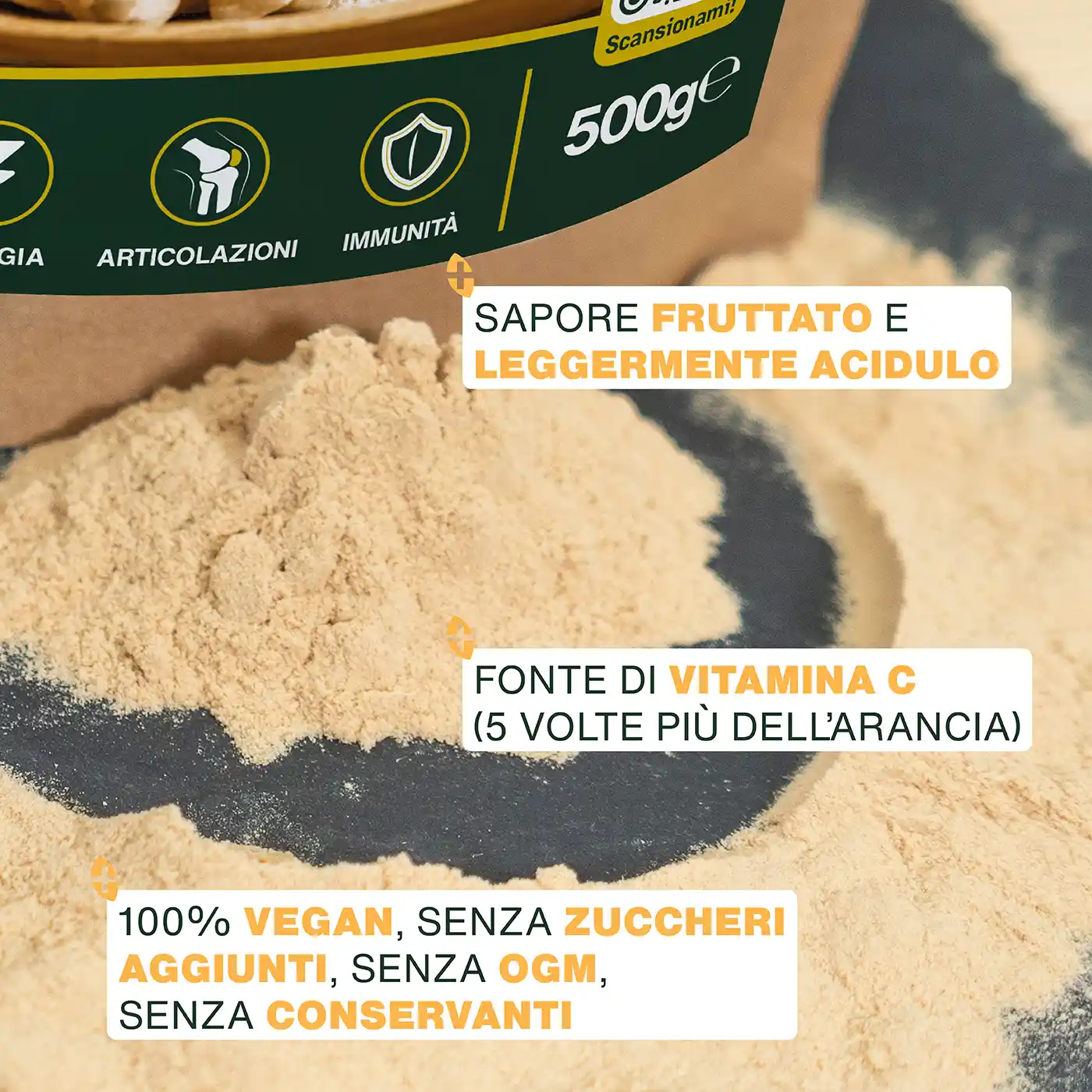 Baobab in polvere Bio 500G - Image 3
