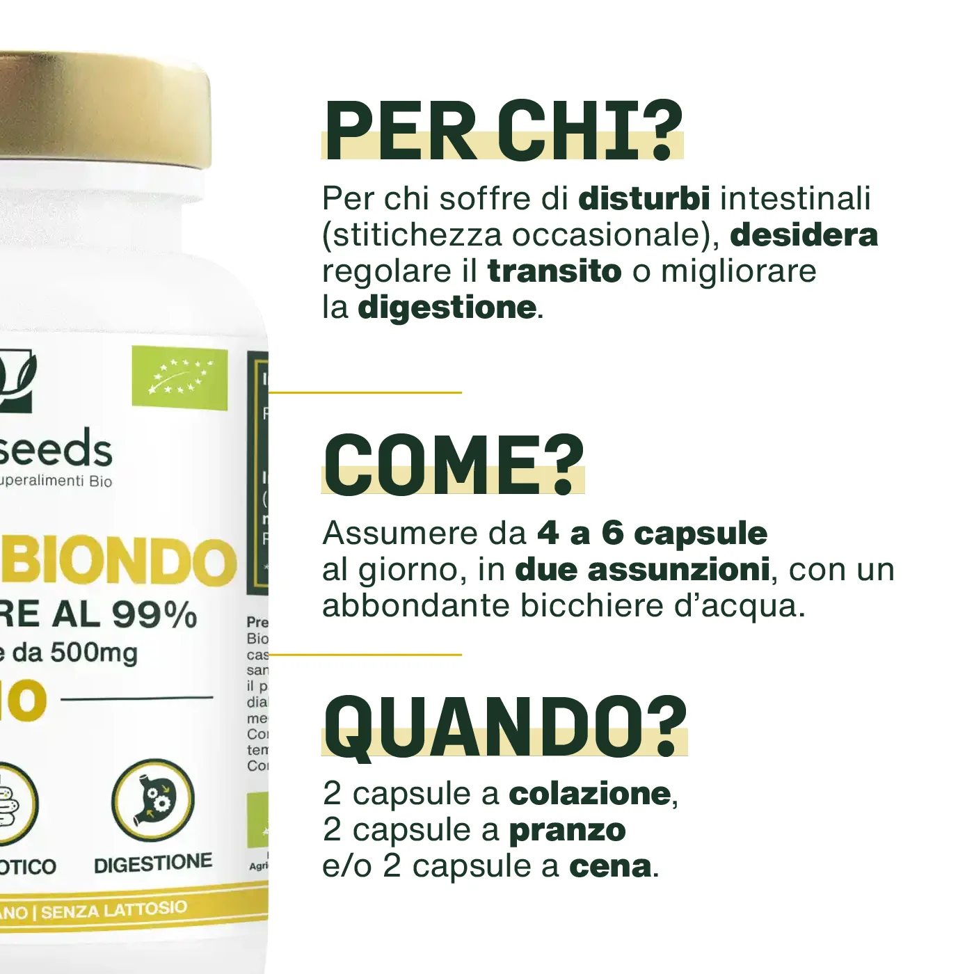 Psillio Biondo Bio - Bucce pure al 99% | 180 capsule - Image 4