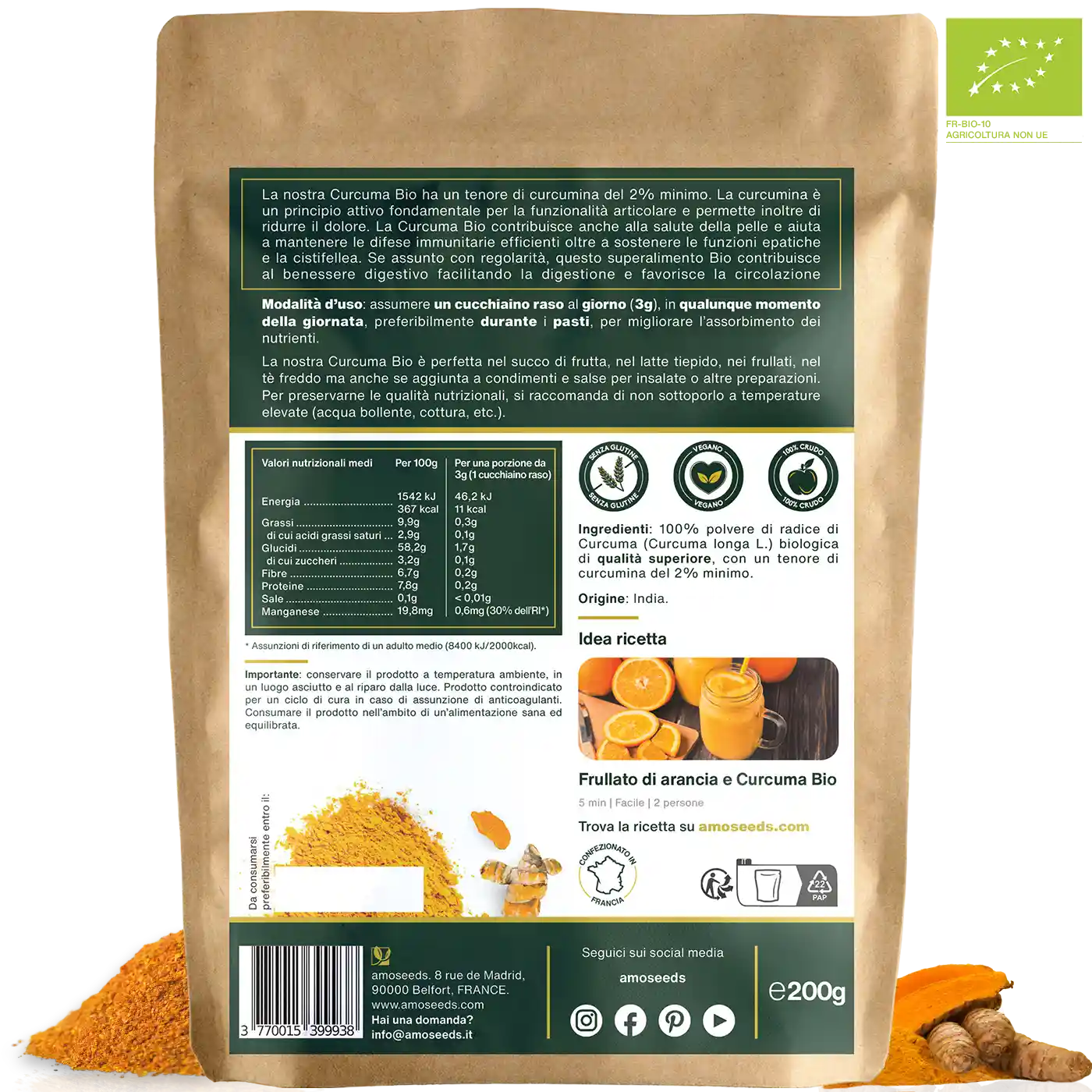 Curcuma in polvere Bio 200G - Image 5