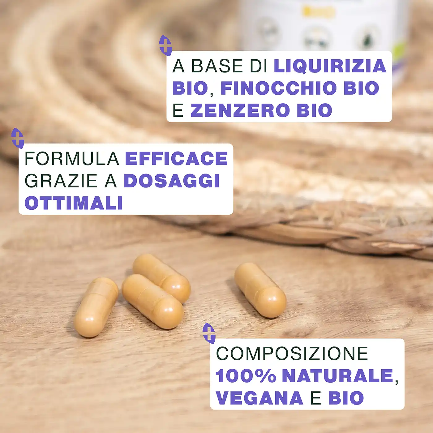 Complesso Digestione Bio, Liquirizia, Finocchio, Zenzero | 60 capsule - Image 3