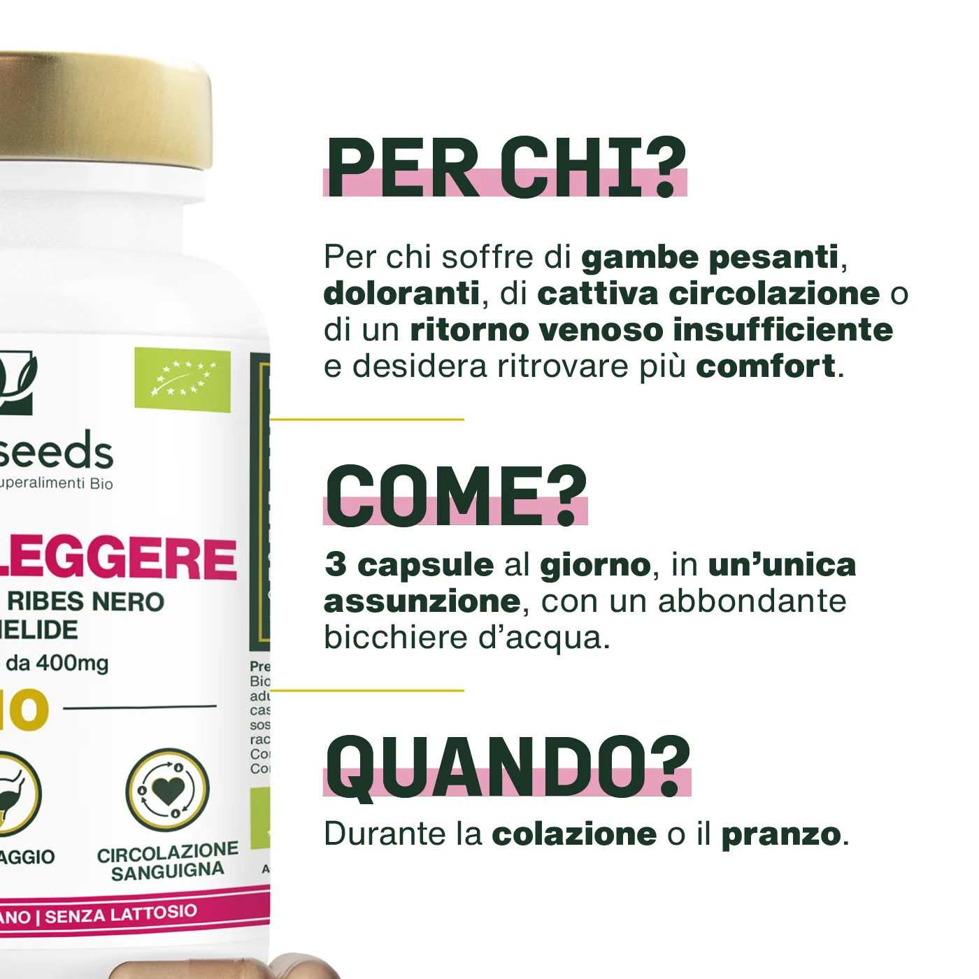 Complesso Gambe Leggere Bio - 90 capsule da 400mg - Image 4