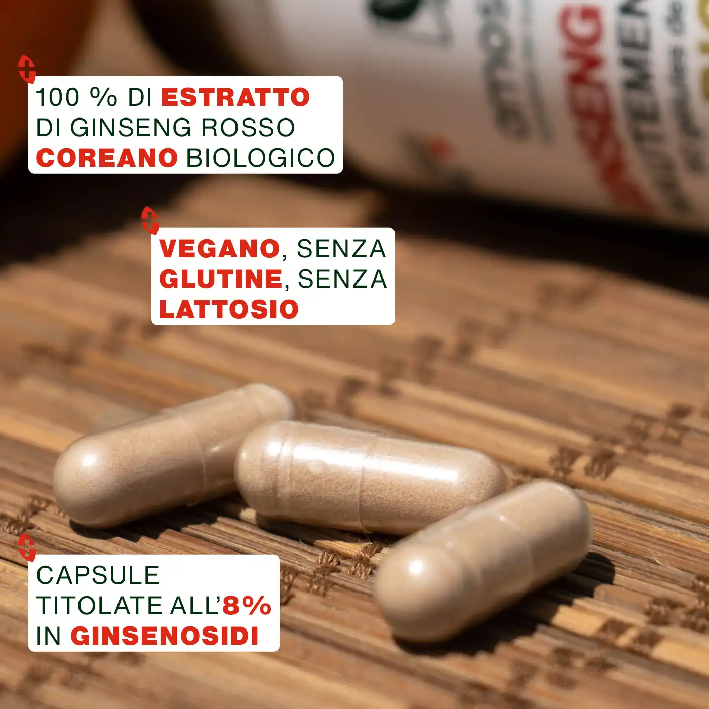 Ginseng Rosso Bio, Alto Dosaggio | 60 capsule - Image 3