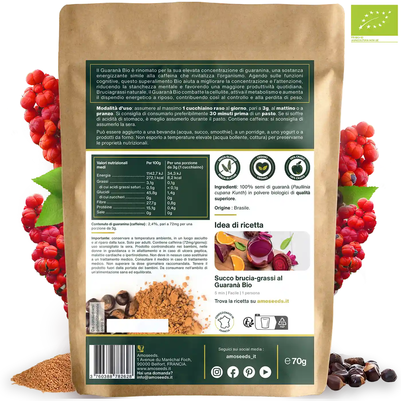 Guaranà in polvere Bio 70G - Image 5