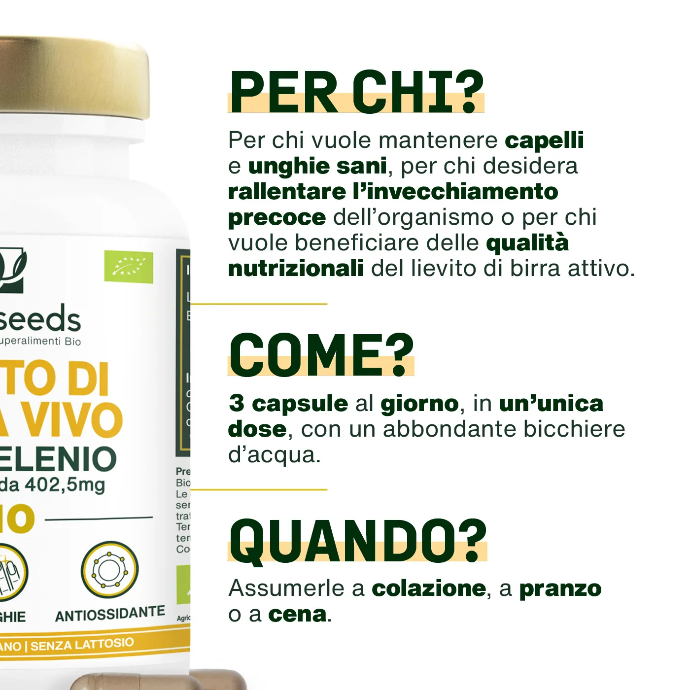 Lievito di Birra Vivo Bio, con Selenio | 90 capsule - Image 4