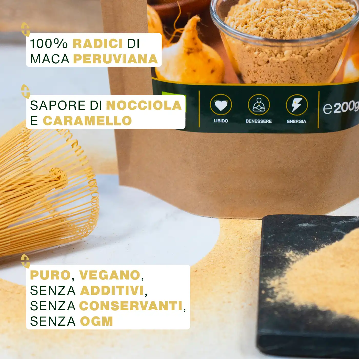 Maca Gialla in polvere Bio 200G - Image 3