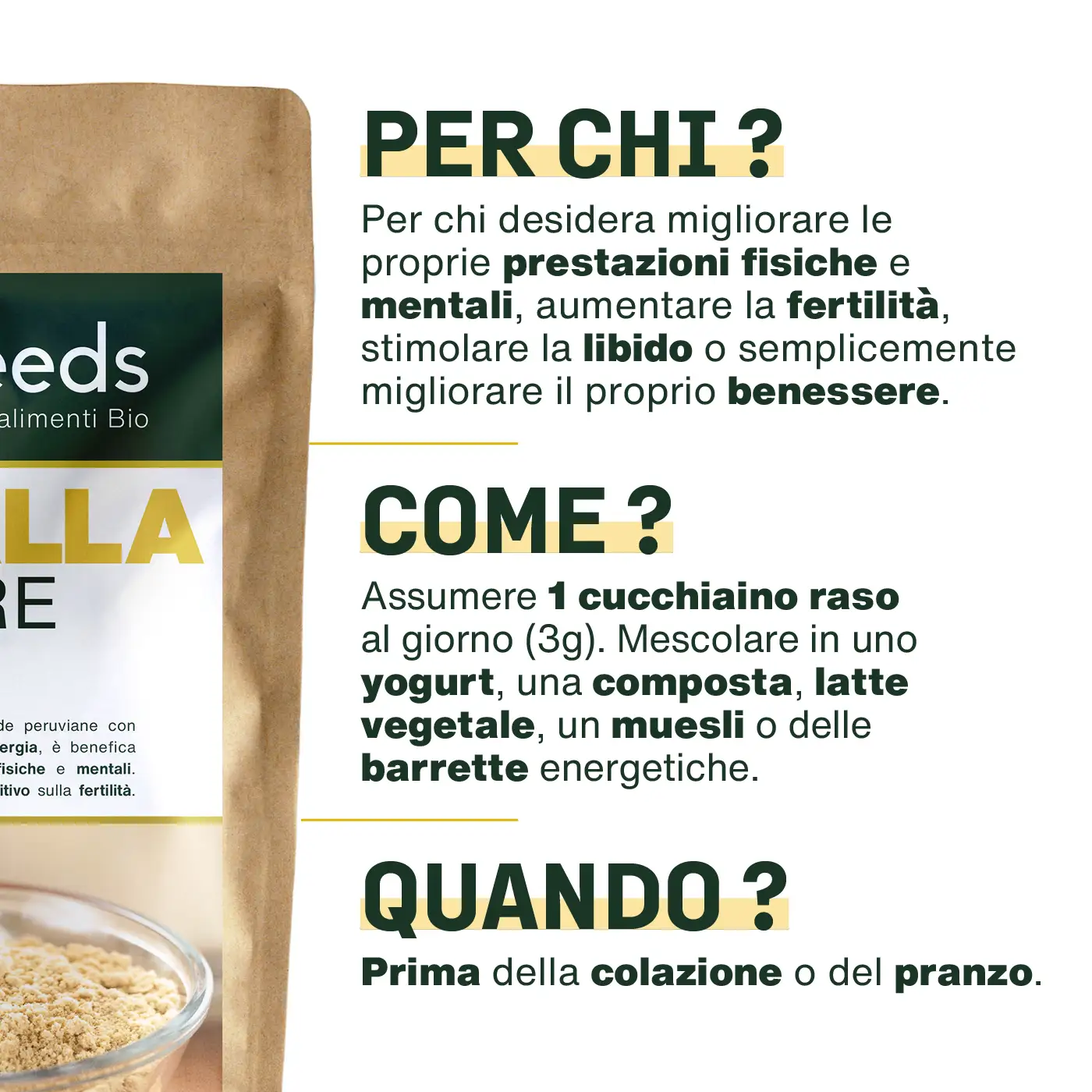 Maca Gialla in polvere Bio 200G - Image 4