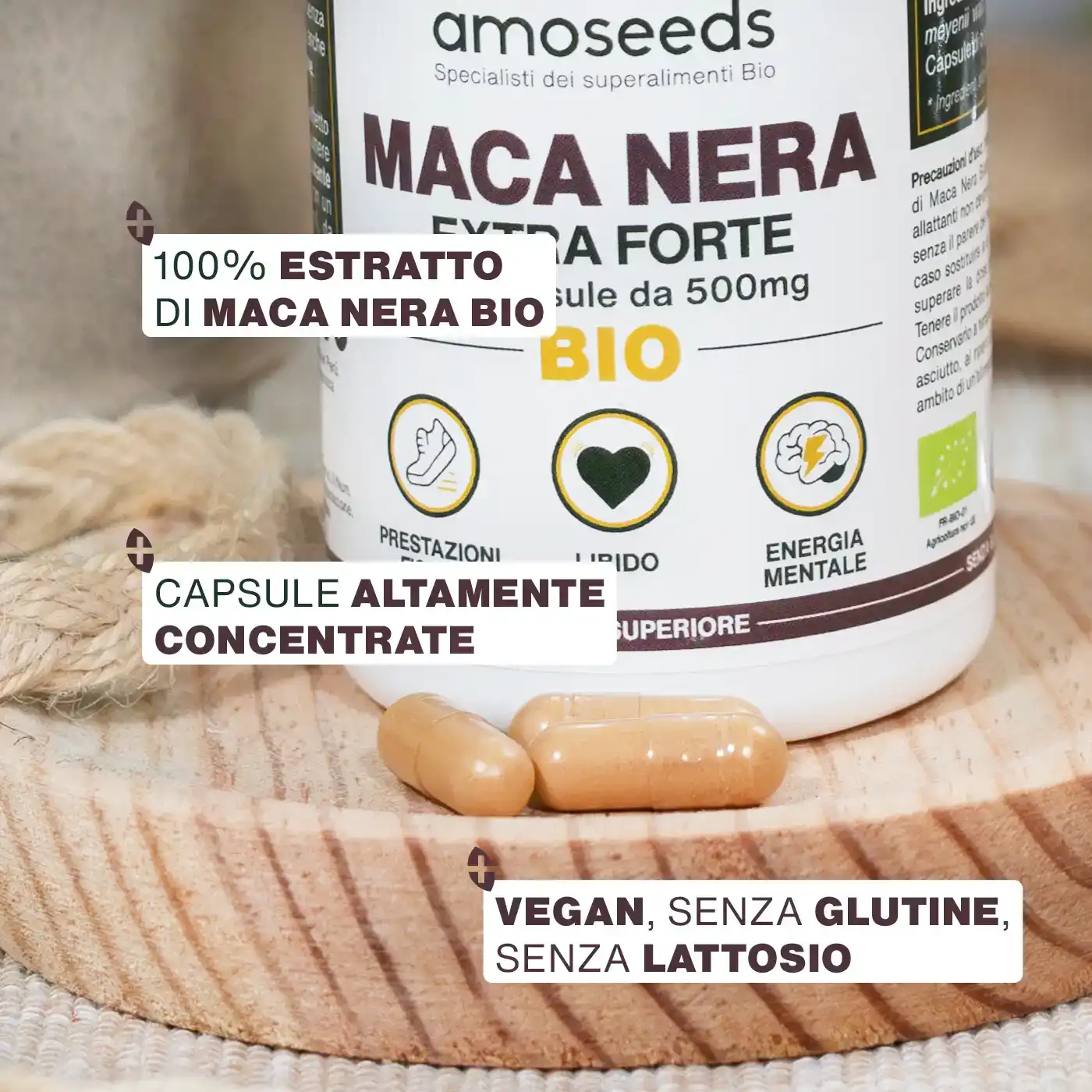 Maca Nera Bio | 120 capsule - Image 3