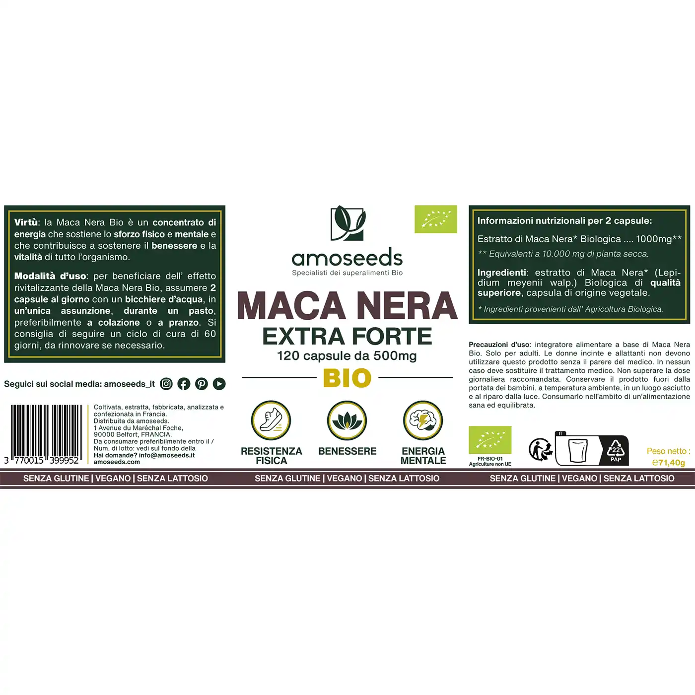 Maca Nera Bio | 120 capsule - Image 6