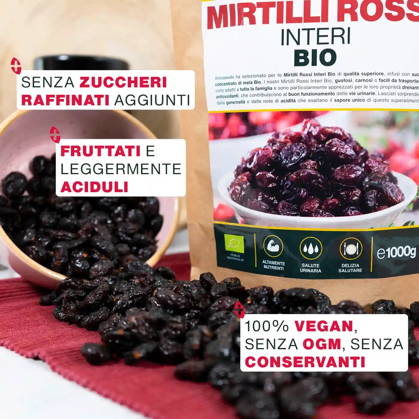 Mirtilli Rossi Interi Bio 1KG - Image 3