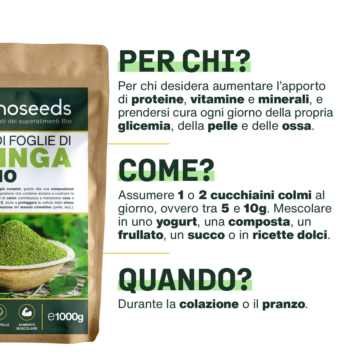 Moringa in polvere Bio 1KG - Image 4