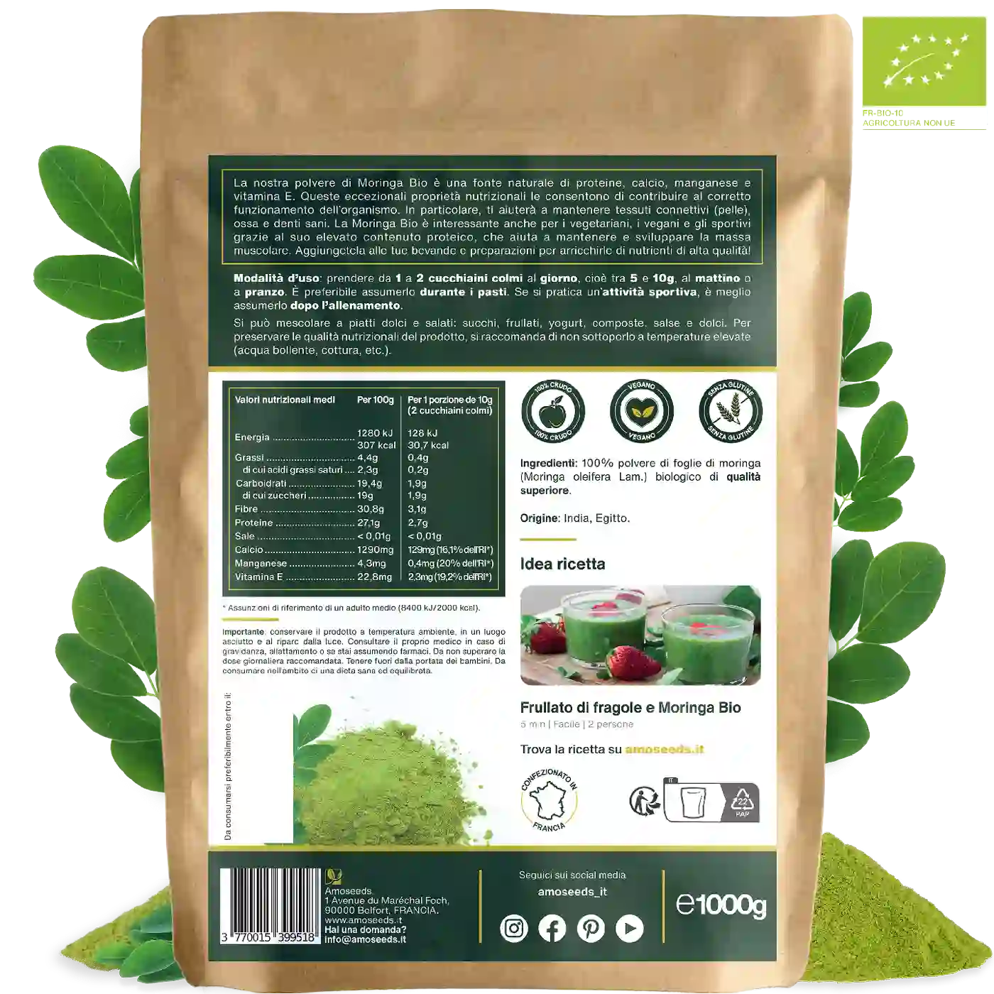 Moringa in polvere Bio 1KG - Image 6
