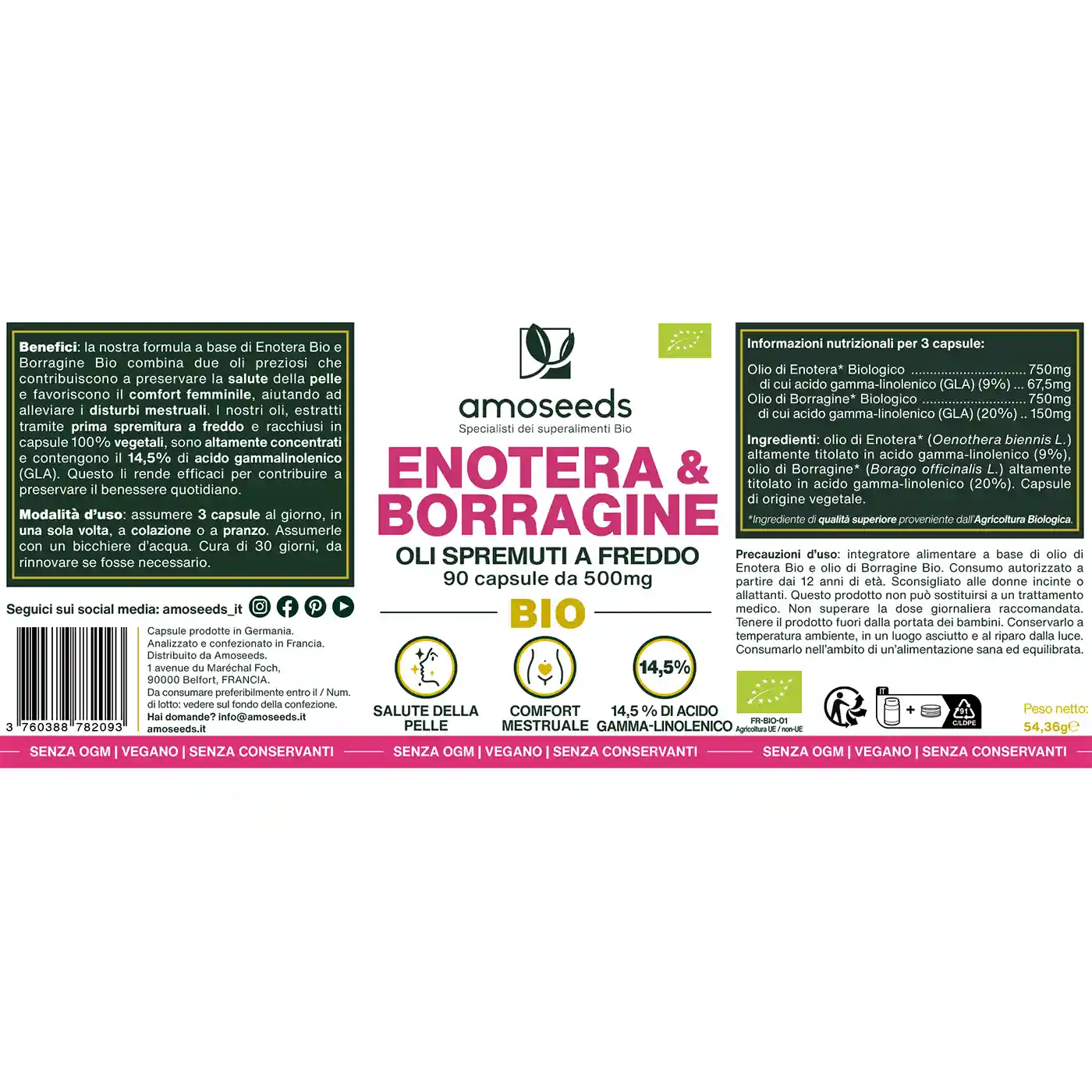 Olio di Enotera e Borragine Bio | 90 capsule - Image 5