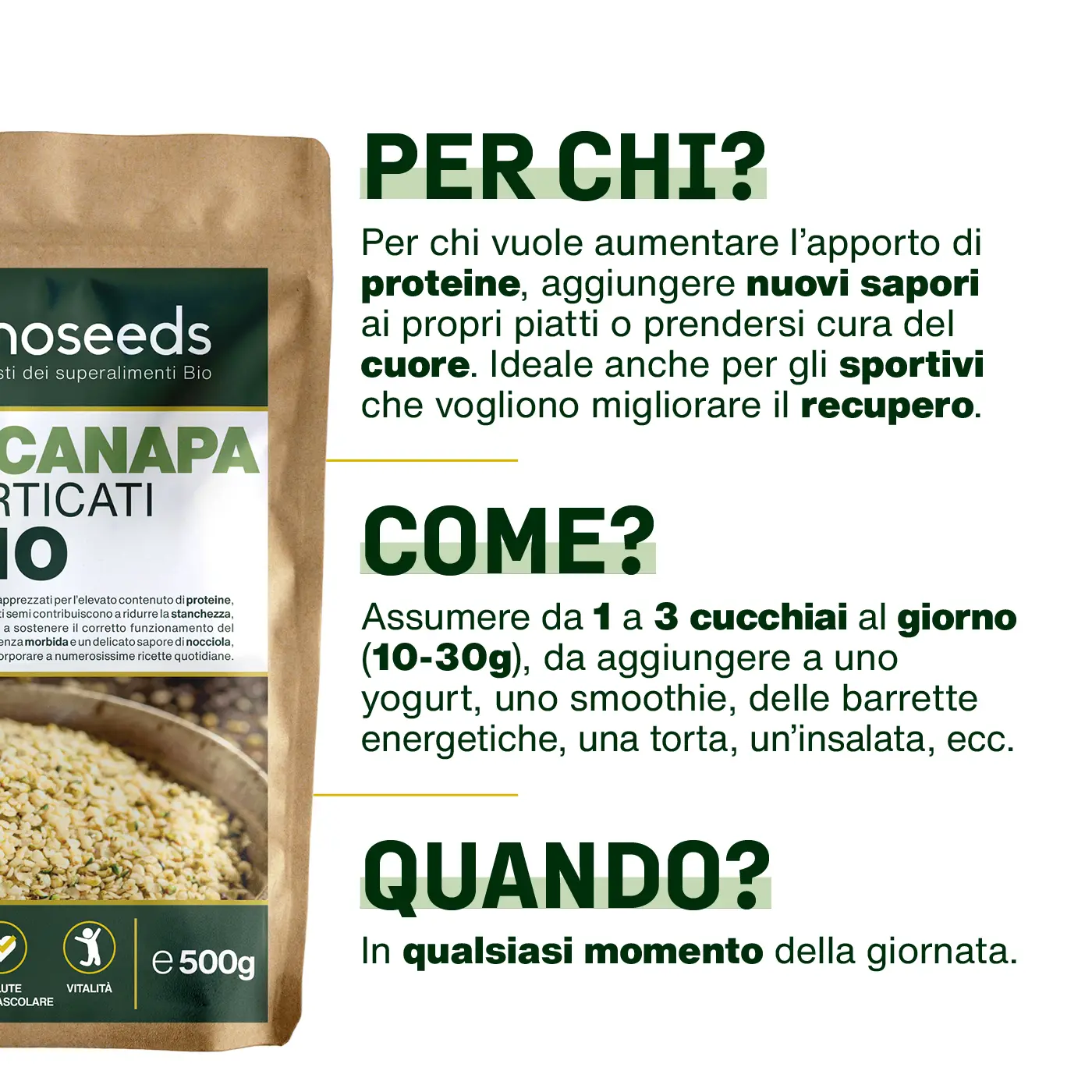 Semi di Canapa Decorticati Bio 500G - Image 4