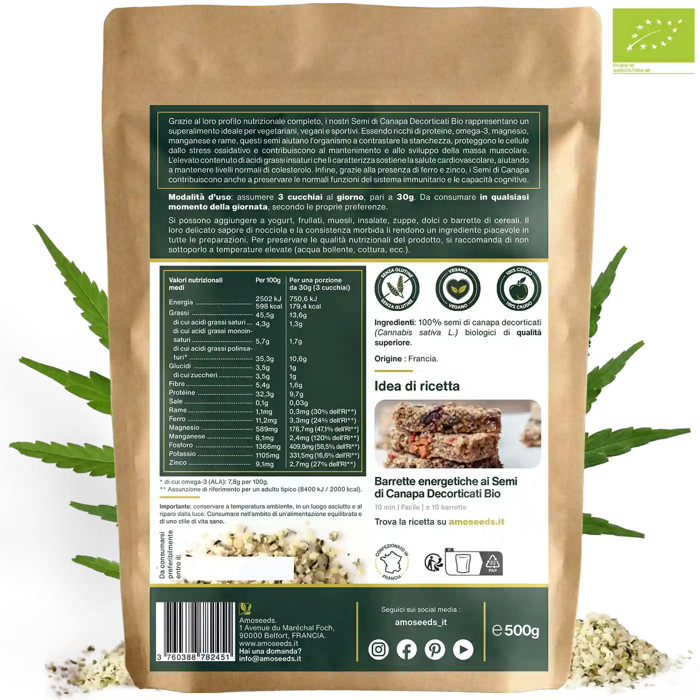 Semi di Canapa Decorticati Bio 500G - Image 5