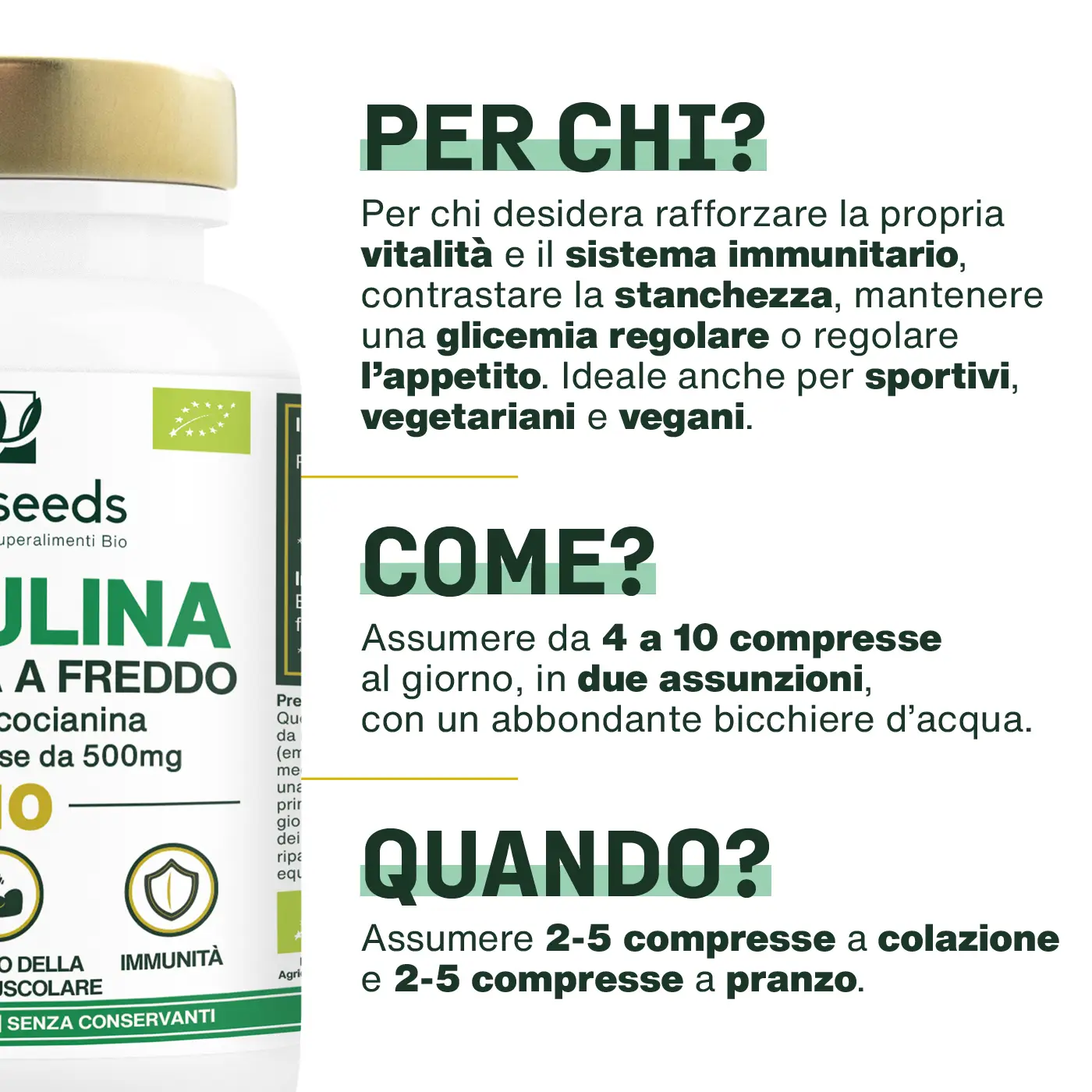 Spirulina Bio, 17% ficocianina | 400 compresse - Image 4