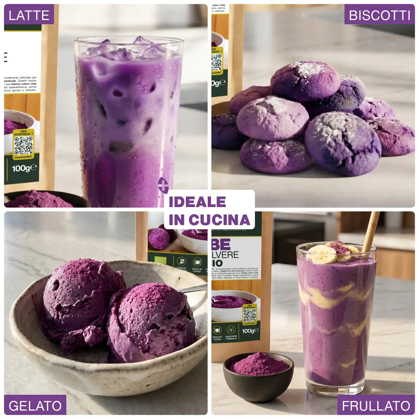 Ube in polvere Bio 100g - Image 3