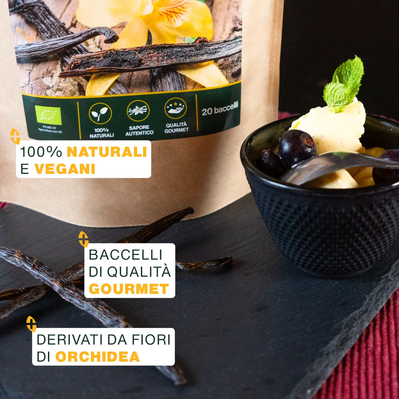 Vaniglia Gourmet Bio 20 baccelli - Image 3