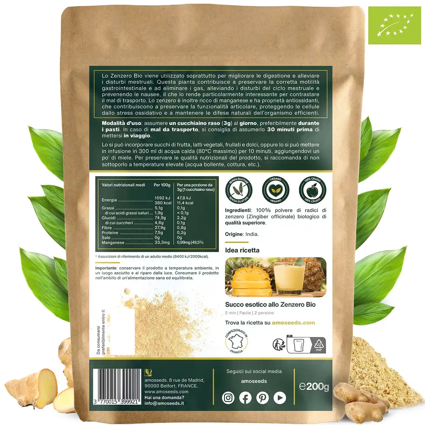 Zenzero in polvere Bio 200G - Image 5